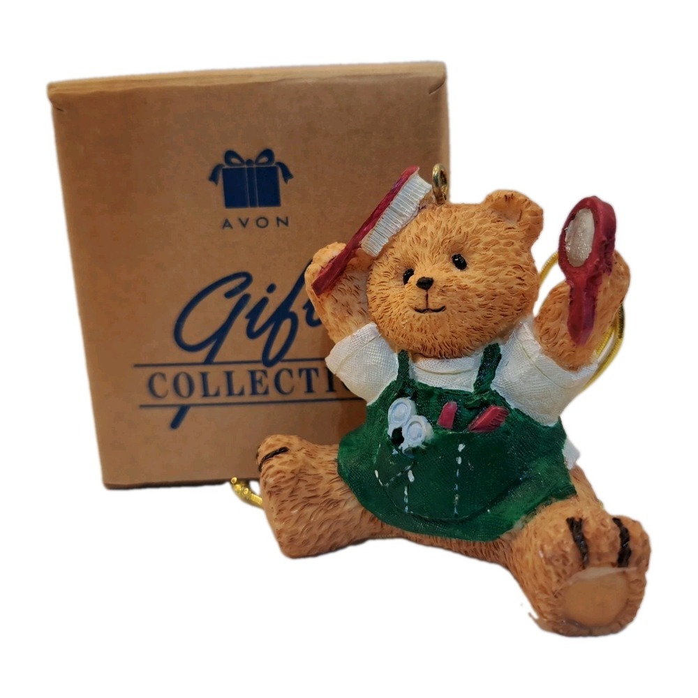 Avon Gift Collection Your Special Hairdresser Teddy Bear Package Topper Ornament